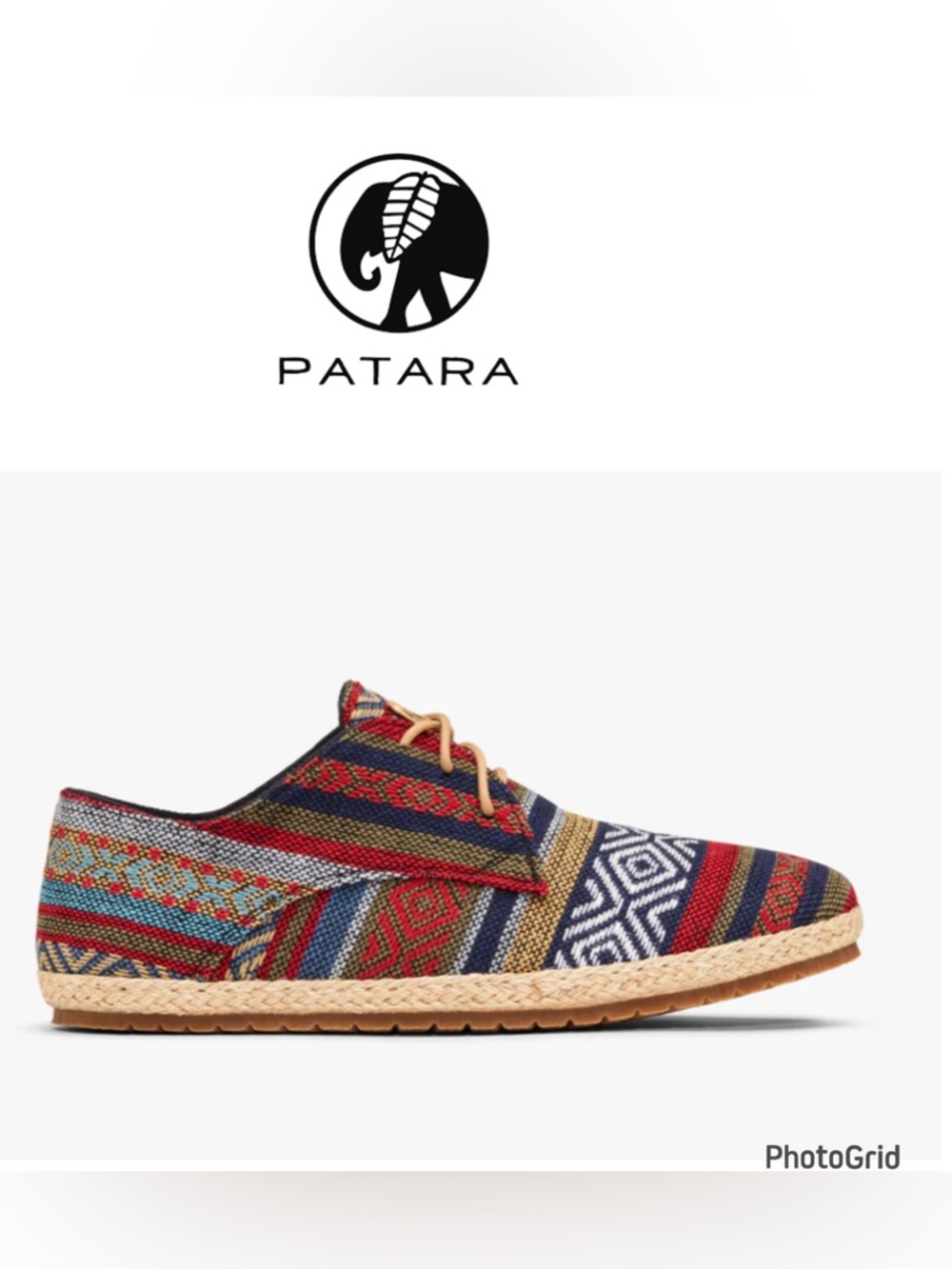 Patara Men’s Multicolor Woven Lace-Up Loafers